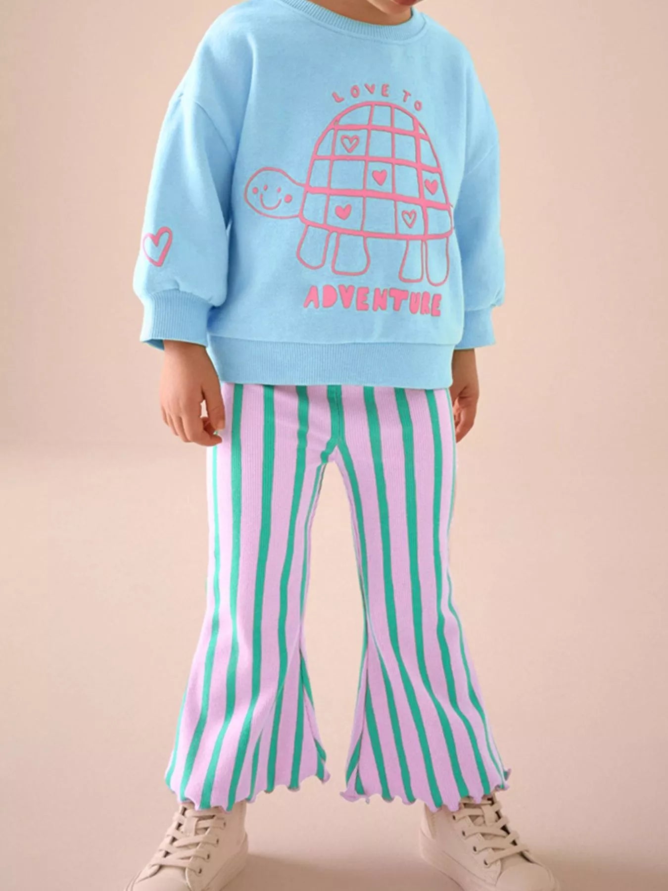 Children's Turtle Round Neck Top and Pants Set - Farnelli