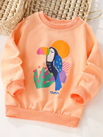 Children's Bird Graphic Crew Neck Sweatshirt - Farnelli