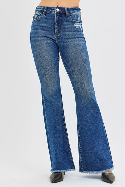 RISEN High Rise Flare Jeans - Farnelli