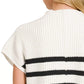 Zenana Short Sleeve Stripe Sweater - Farnelli