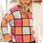 BiBi Multi Color Checker Pattern Sweater - Farnelli