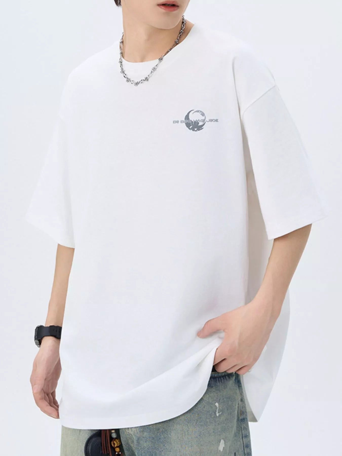 Men's Plus Size Round Neck Short Sleeve T-Shirt - Farnelli