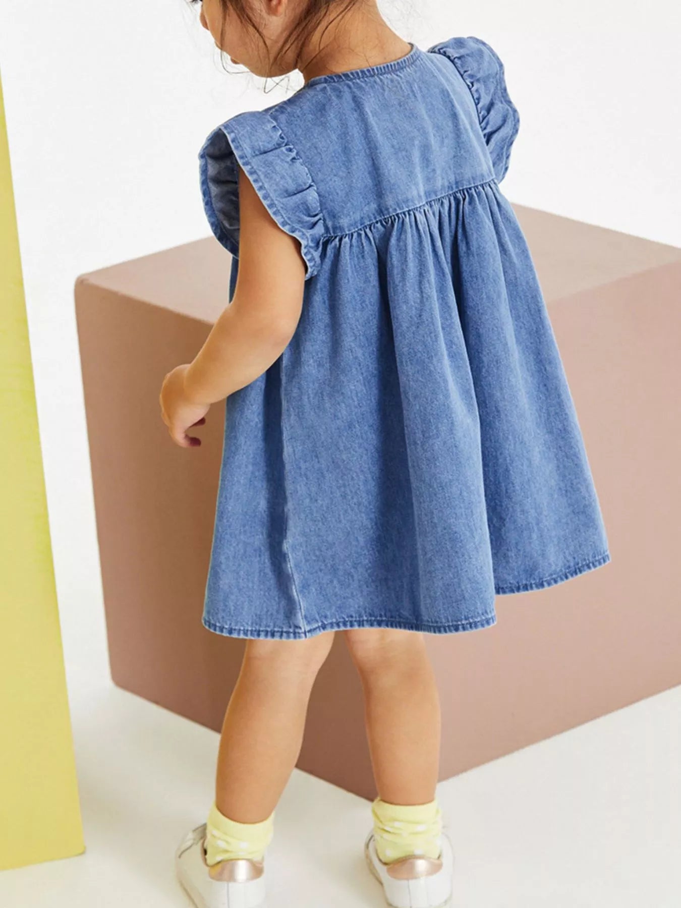 Children's Denim A-Line Dress - Farnelli