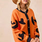 BiBi Halloween Witch Hat Moon Bat Artwork Cardigan - Farnelli