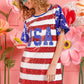 BiBi American Flag Theme Usa Print Sequin Dress - Farnelli