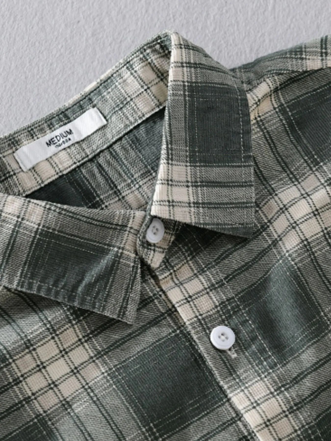 Men's Plus Size Plaid Button Up Long Sleeve Shirt - Farnelli