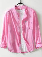 Men's Plus Size Button Up Long Sleeve Shirt - Farnelli