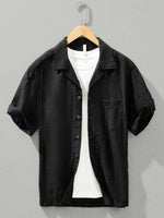 Men's Plus Size Button Up Short Sleeve Shirt - Farnelli