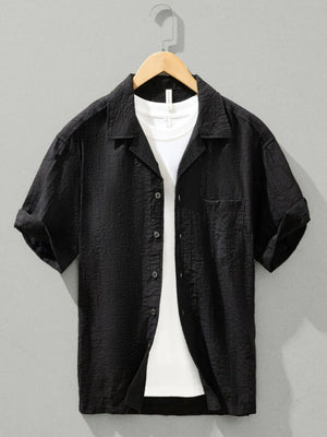 Men's Plus Size Button Up Short Sleeve Shirt - Farnelli