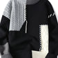 Men's Plus Size Color Block Cable Knit Sweater - Farnelli