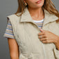 Umgee Sleeveless Quilted Vest with Bow Details - Farnelli