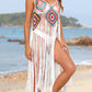 Fringe Spaghetti Strap Cover-Up - Farnelli