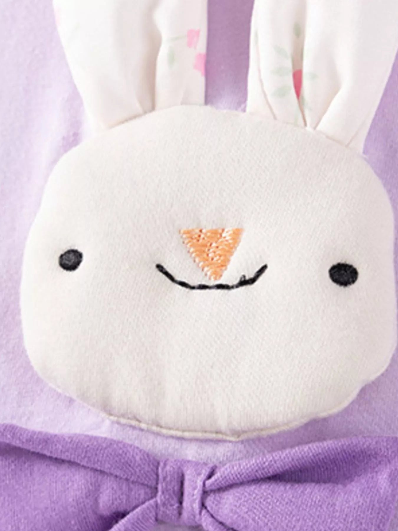 Children's Cute Bunny Applique Ruffle Trim Set - Farnelli