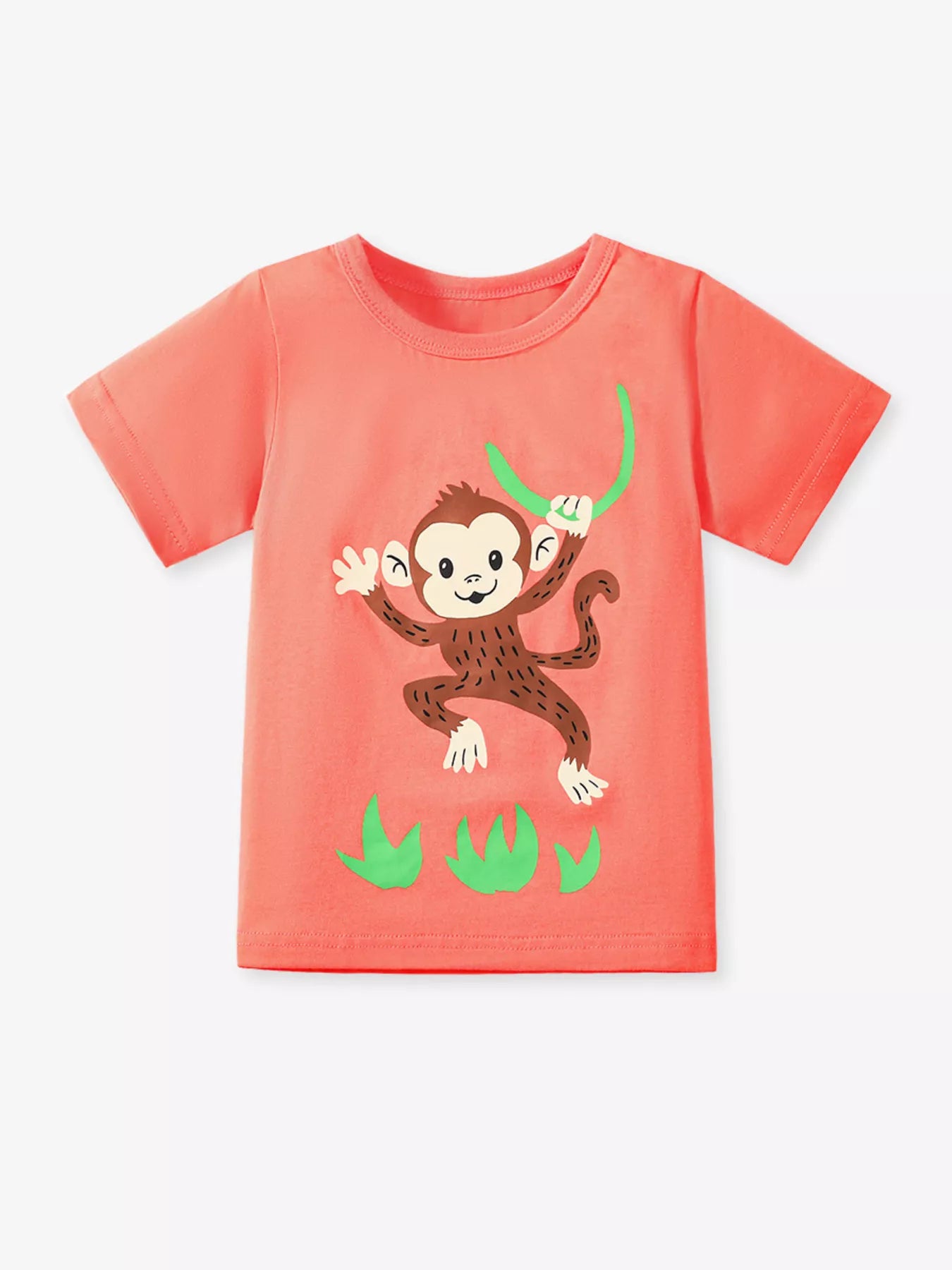 Children's Monkey Graphic Short Sleeve T-Shirt - Farnelli