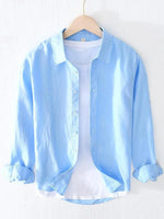 Men's Full Size Button Up Long Sleeve Shirt Plus Size - Farnelli