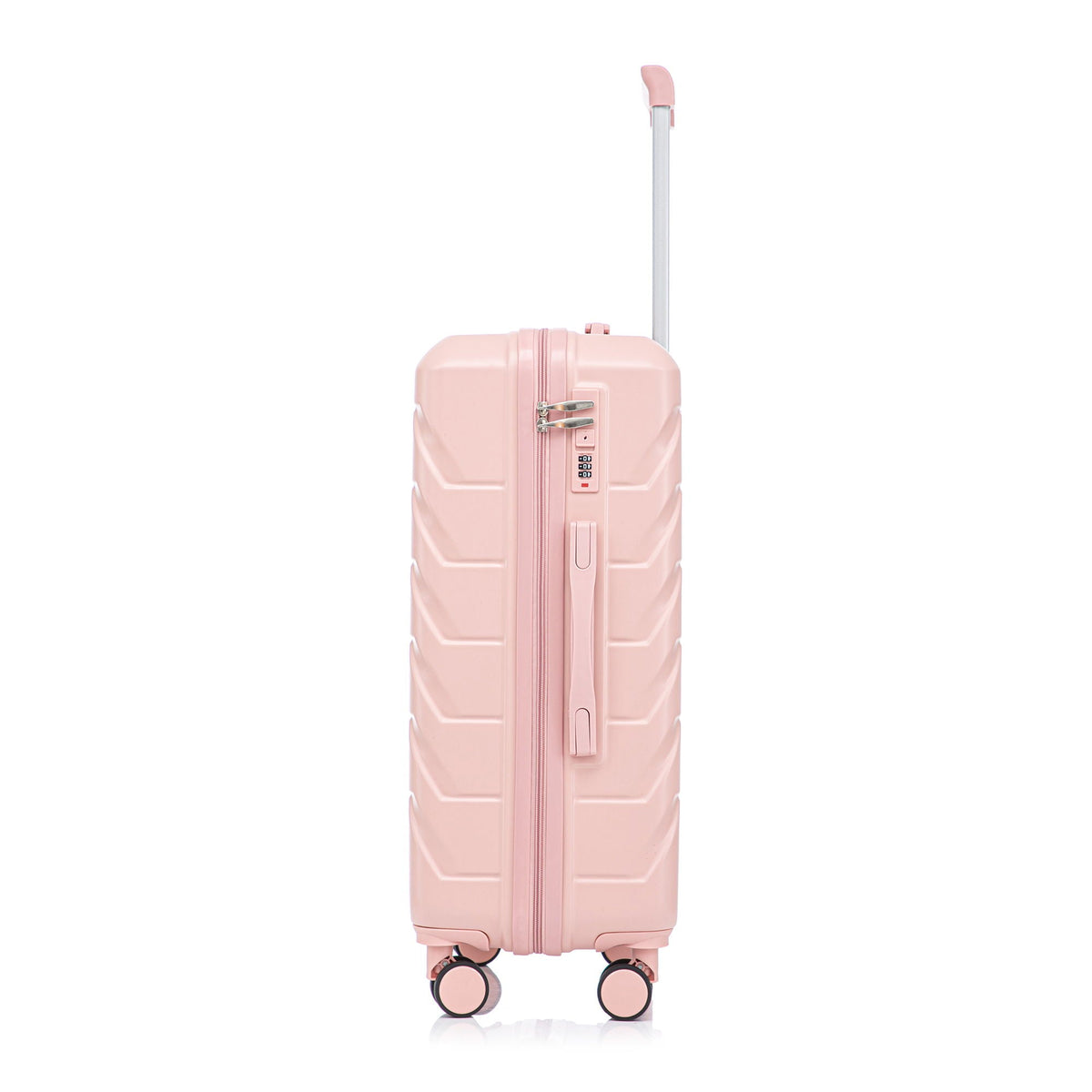 HouseOfZazla 3-piece spinner wheel luggage set with combination locks in assorted sizes