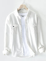 Men's Plus Size Button-Up Shirt with Chest Pockets - Farnelli