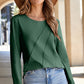 Anna Asymmetric Seam Detail Long Sleeve Top - Farnelli