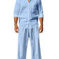 Men's Full Size Button Up Shirt and Pants Set Plus Size - Farnelli