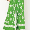 Umgee Floral Pleated Wide-Leg Pants - Green