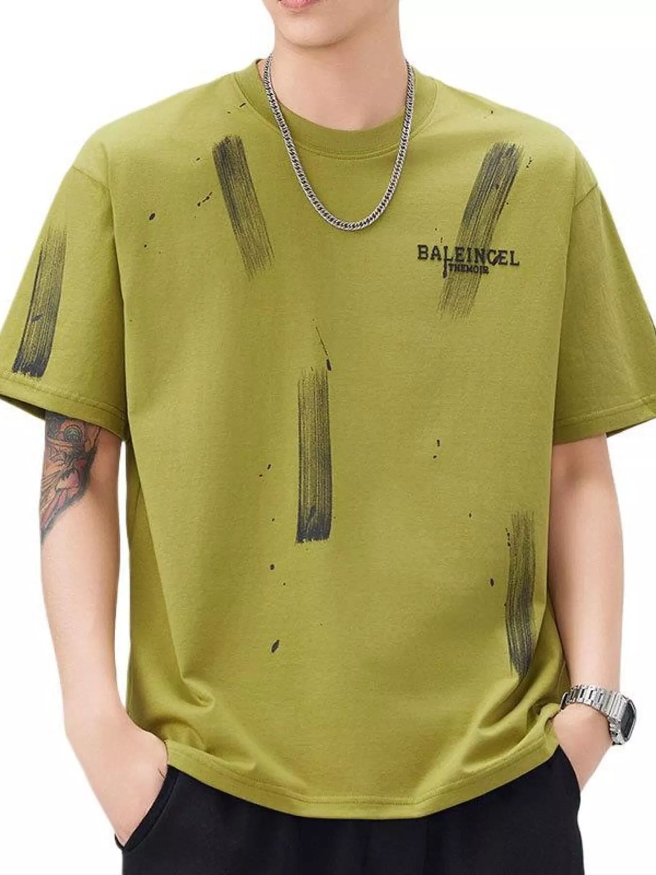 Men's Plus Size Round Neck Short Sleeve T-Shirt - Farnelli