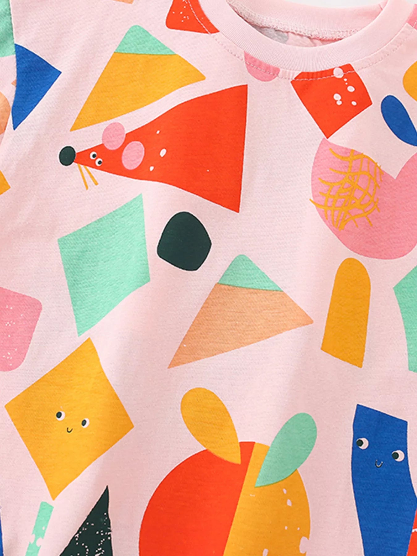 Children's Geometric Print Short Sleeve T-Shirt - Farnelli
