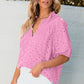 Arielle Embroidered Hollow-out Puff Sleeve Blouse - Farnelli