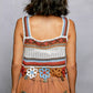 POL Cutout Flower Cropped Crochet Cami with with Dangle Detail - Farnelli
