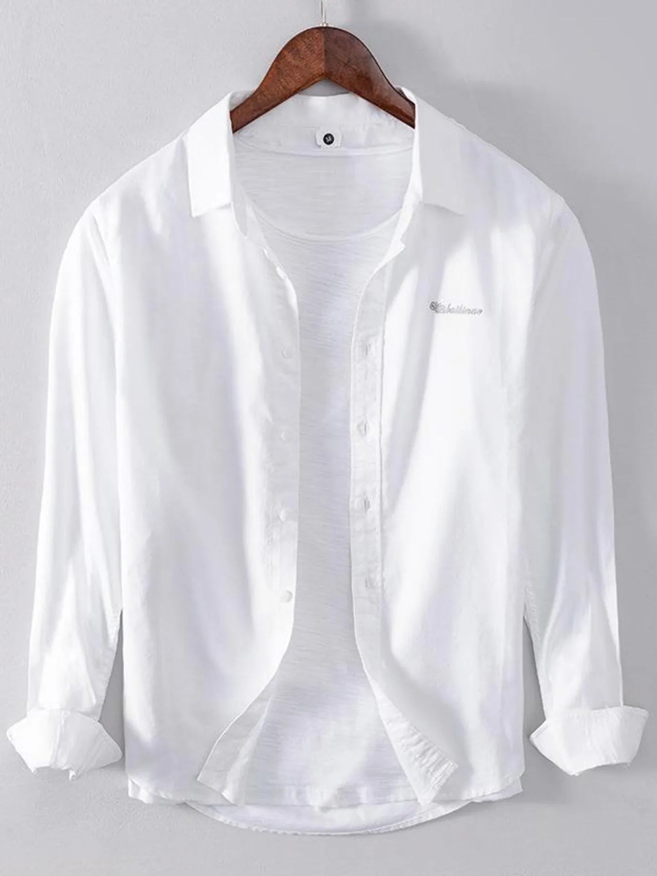 Men's Plus Size Button Up Long Sleeve Shirt - Farnelli