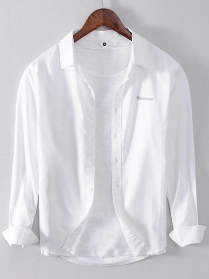 Men's Plus Size Button Up Long Sleeve Shirt - Farnelli