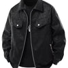Men's Plus Size Lightweight Zip Up Jacket - Black