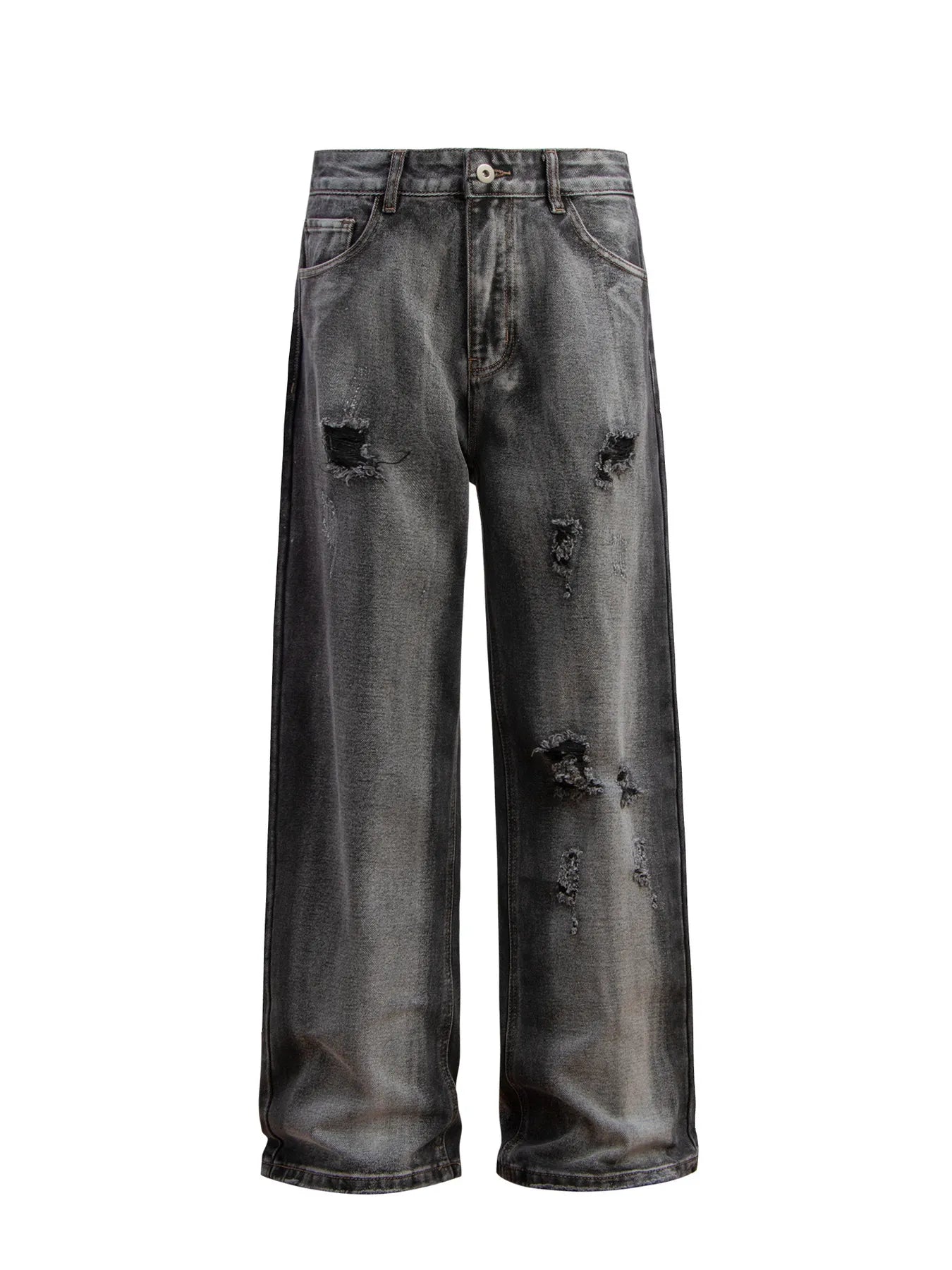 Men's Distressed Wide-Leg Jeans - Farnelli