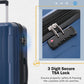 HouseOfZazla expandable 2-piece luggage set with TSA lock and spinner wheels in multiple colors
