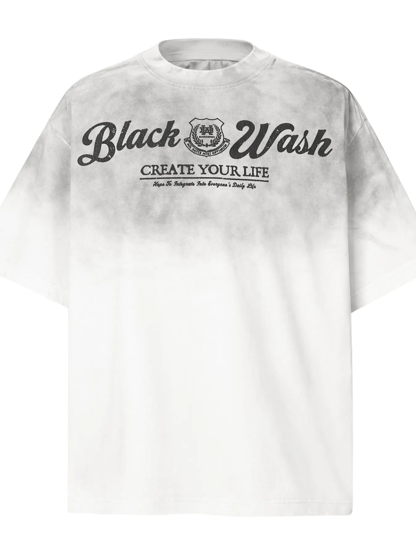 Men's Gradient Letter Round Neck T-Shirt - Farnelli