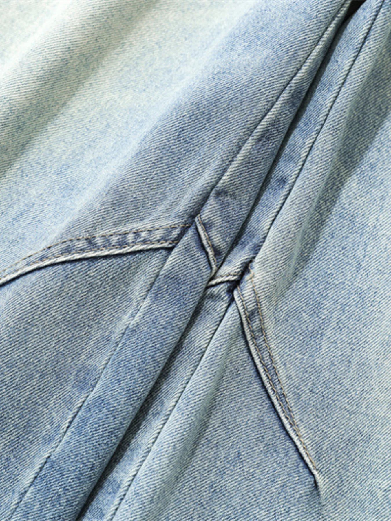 Men's Washed Wide Leg Denim Shorts - Farnelli