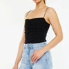 Kancan Raw Hem Distressed High Waist Denim Shorts - Light