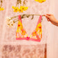 Mapale Solar Blossom Sheer Bra & String Lingerie Set