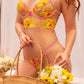 Mapale Solar Blossom Sheer Longline Bra & String Lingerie Set-3