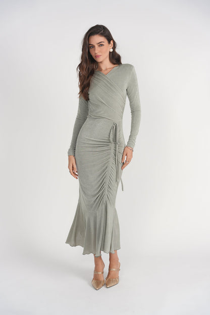 Valerie Midi Dress- Seafoam