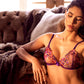 Mapale Orchid Obscura Sheer Triangle Bra & String Panty Set