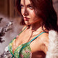 Mapale Aurora Green Sheer Triangle Bra & String Lingerie Set