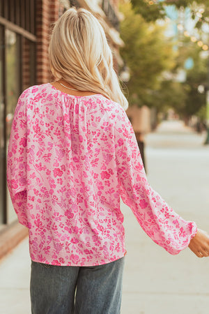 Adalyn Floral Puff Sleeve Lightweight Blouse - Farnelli