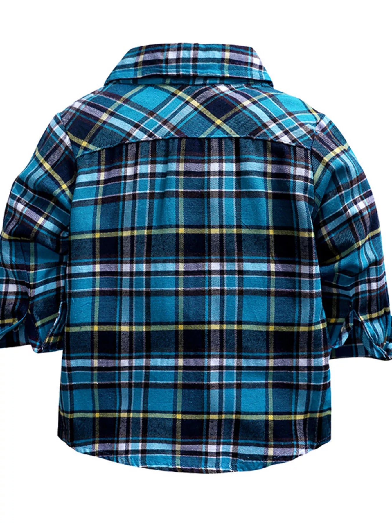 Children's Plaid Shirt & Distressed Jeans with Suspenders Set - Farnelli