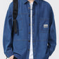 Men's Plus Size Button Up Long Sleeve Denim Shirt - Farnelli