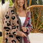 BiBi Leopard Color Block Button Down Sweater Cardigan - Farnelli