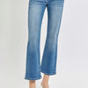 RISEN Full Size Low Rise Crop Flare Jeans Plus Size - MEDIUM