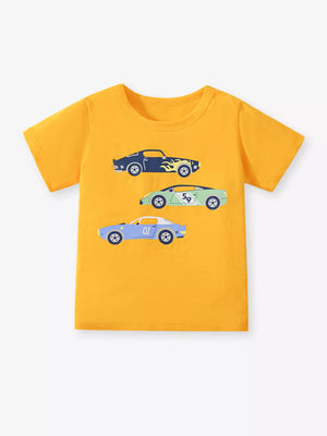 Children's Car Graphic Short Sleeve T-Shirt - Farnelli