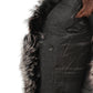 Genuine Silver Fox Cashmere Blend Coat