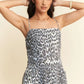 Davi & Dani Leopard Spaghetti Straps Wide Leg Jumpsuit - Farnelli