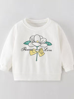 Children's Flower Graphic Crew Neck Sweatshirt - Farnelli